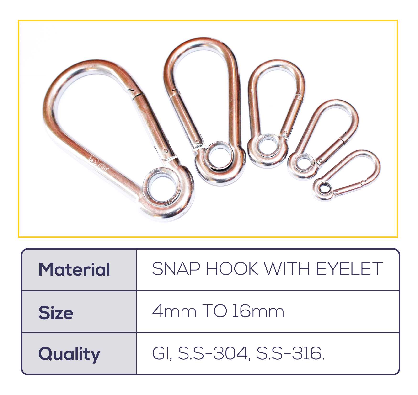 SNAP HOOK WITH EYELET